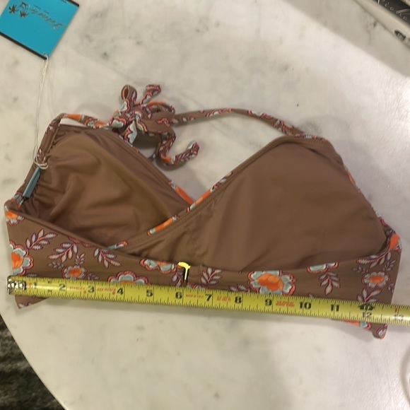 Letarte Floral Printed Crossover Swim Top - Picture 9 of 10